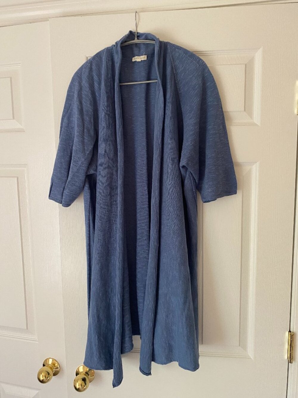 Eileen Fisher Blue Linen Cardigan